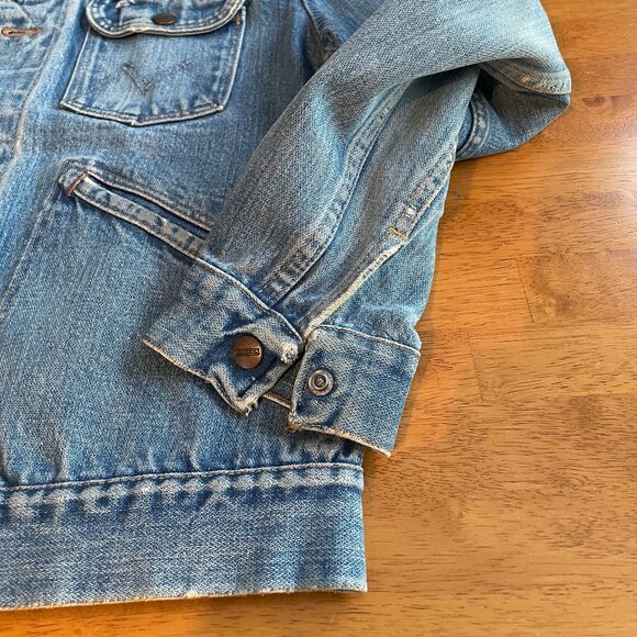 Vintage 1970s Size 42 Maverick Blue Bell Wrangler Selvedge denim trucker jacket - Picture 2 of 16